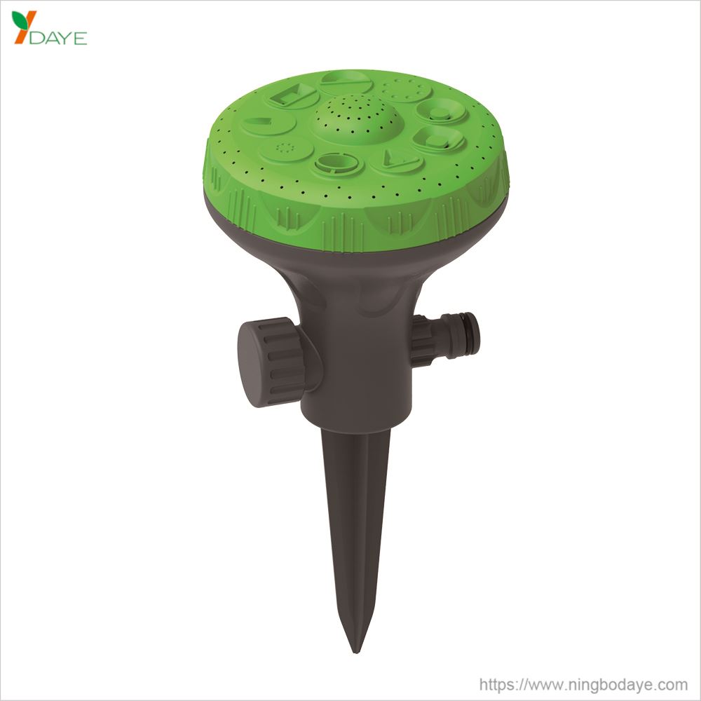 DY1018 9-Pattern sprinkler with spike