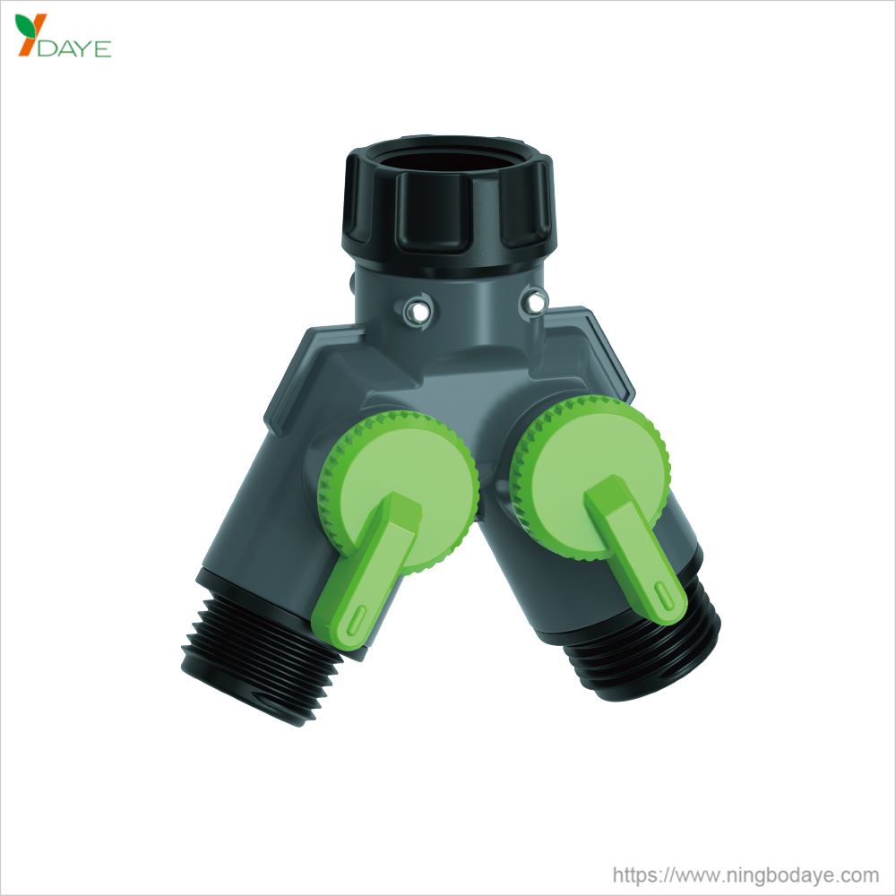DY8002G Two way tap adaptor with swivel